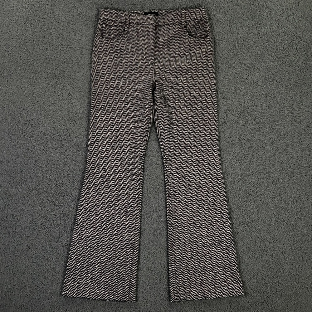 Theory Pants size 2 Bootcut Ankle Herringbone Wool Blend Stretch Office‎ Event